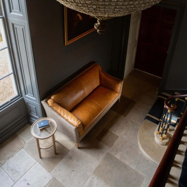 Harris Tweed X Leather Sofa - 2 Seater - Image 4