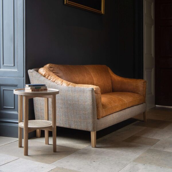 Harris Tweed X Leather Sofa - 2 Seater - Image 3