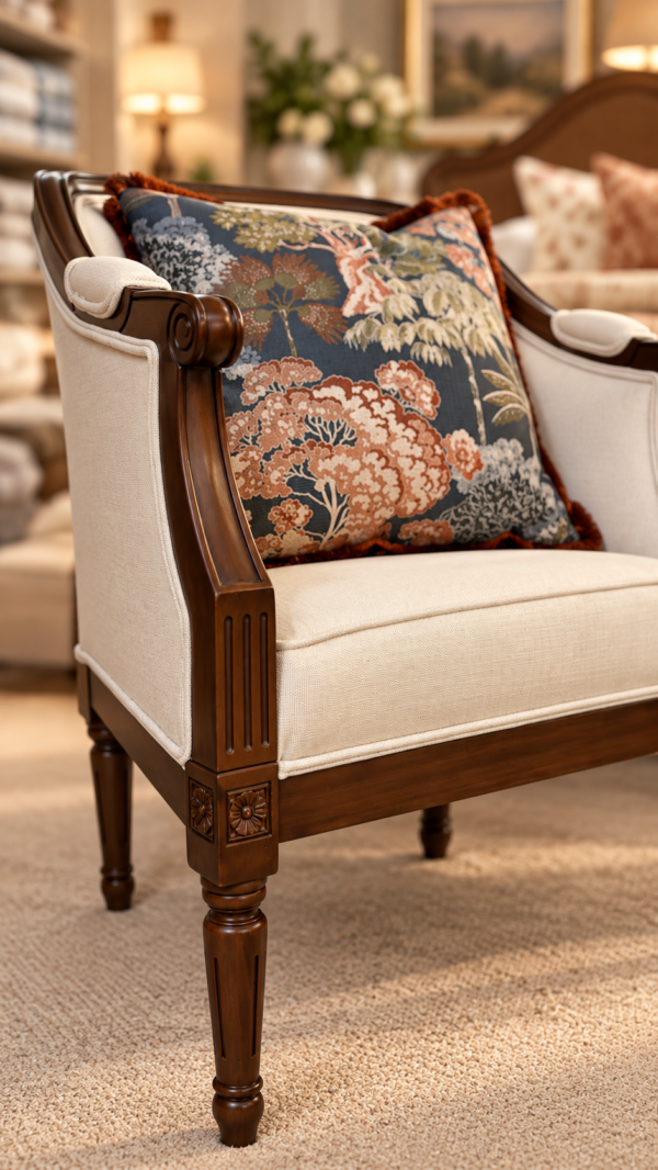 Montpellier Occasional Chair - Walnut Finish - Image 2